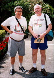 Andy Liu (Canada) with Peter Taylor (Australia), China, 1998.