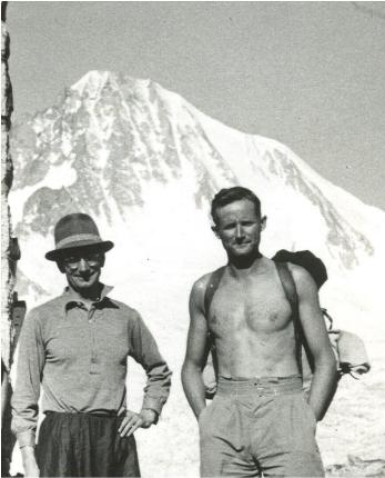 ... avec Alfred Tissières, in front of the Bietschorn mountain...