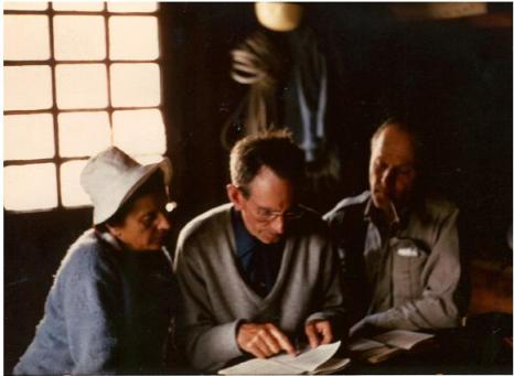 ... avec Loulou Boulaz and Daniel Bach in a mountain hut in the Dolomites..