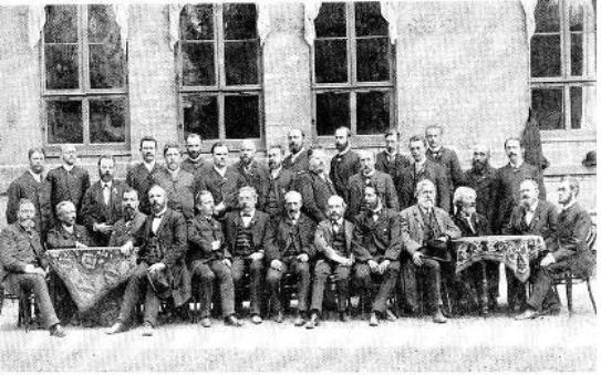 The founders of the Deutsche Mathematiker-Vereinigung in Bremen in 1890