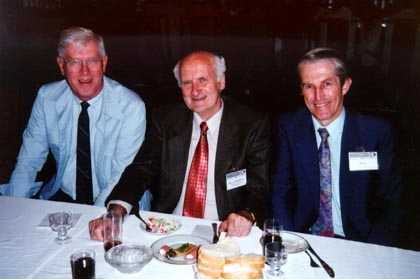 Ron Dunkley (Canada), Peter O'Halloran (Australia, President, WFNMC), John Webb (South Africa), Bulgaria, 1994.