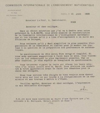 Fehr to Castelnuovo, 11.6.1929