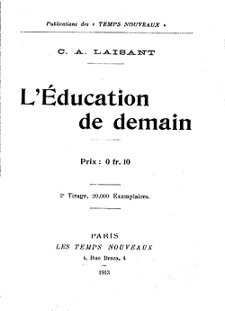 The second edition (1913) of L’éducation de demain